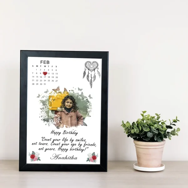 Birthday Wishes in Bloom Frame