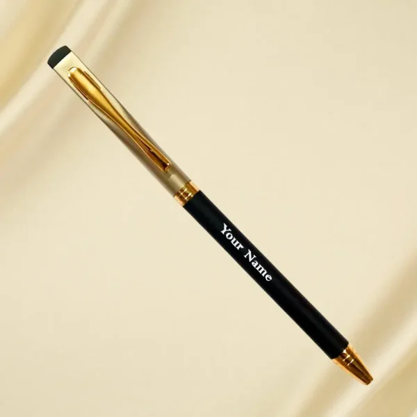 Personalized Square Metal Pen with Diamond Top