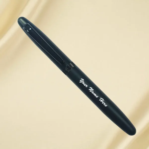 Personalized Mini Magnet Full Black Metal Pen