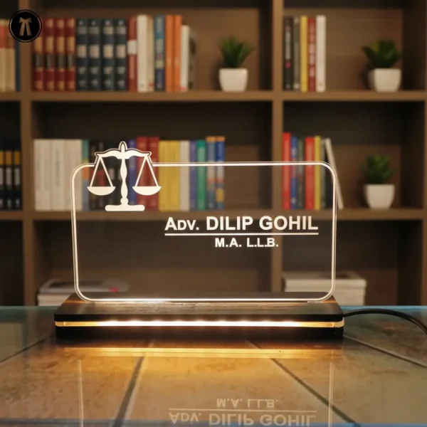 Acrylic LED Lamp for Advocates – Personalized 3D Illusion Name Light | IGIFTZI