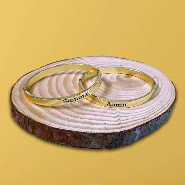 Engraved Metal Full Kada